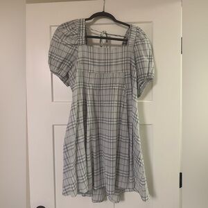 Gray Plaid Dress